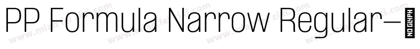 PP Formula Narrow Regular字体转换